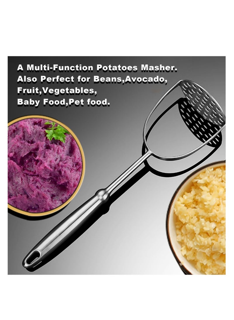 Excefore Heavy Duty Stainless Steel Potato Masher, Professional Integrated Masher Kitchen Tool & Food Masher Potato Smasher, with Long Handle, Perfect for Bean, Vegetable, Fruits, Avocado, Meat - Image 5