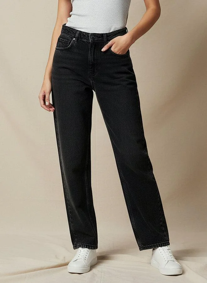 سبلاش فيڤ جينز نسائي مستقيم بخصر متوسط