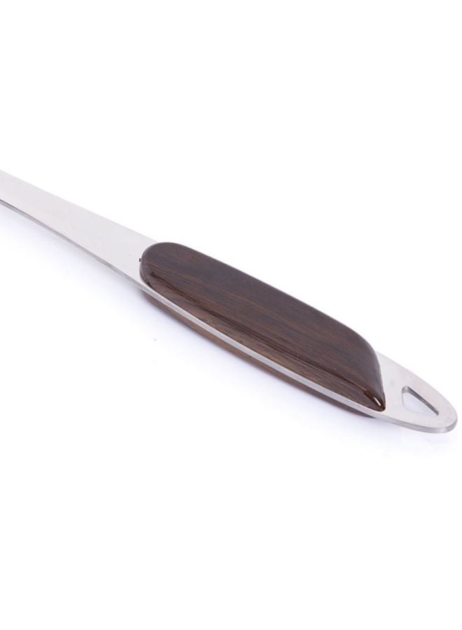 Royalford Steel Slotted Turner Silver/Brown - Image 3