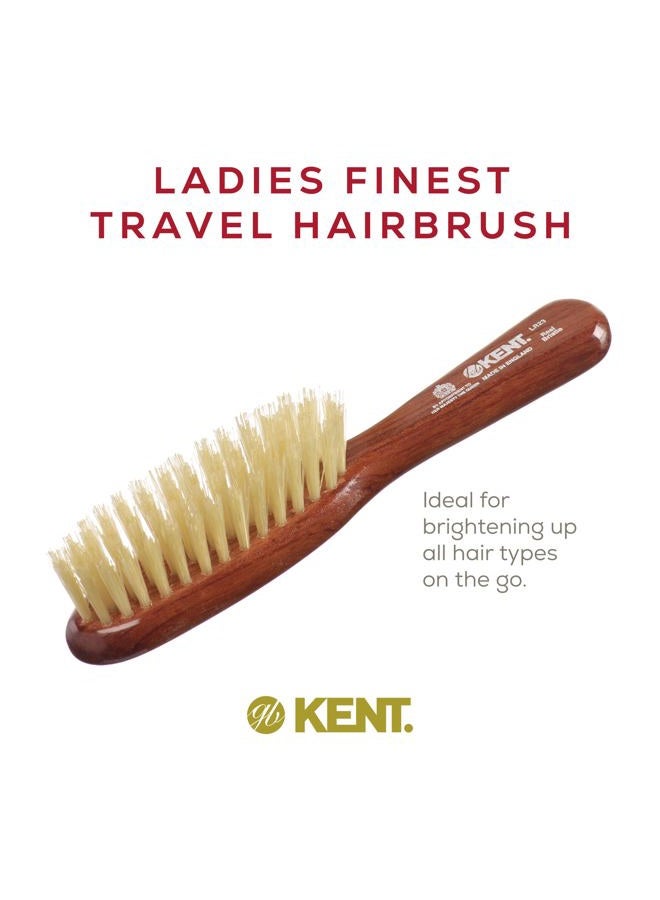 Kent LR23 Finest Ladies Narrow Style, Danta Wood, Pure White Bristle Hair Brush - Short to Medium Length Hair, Handbag Sized - Image 3
