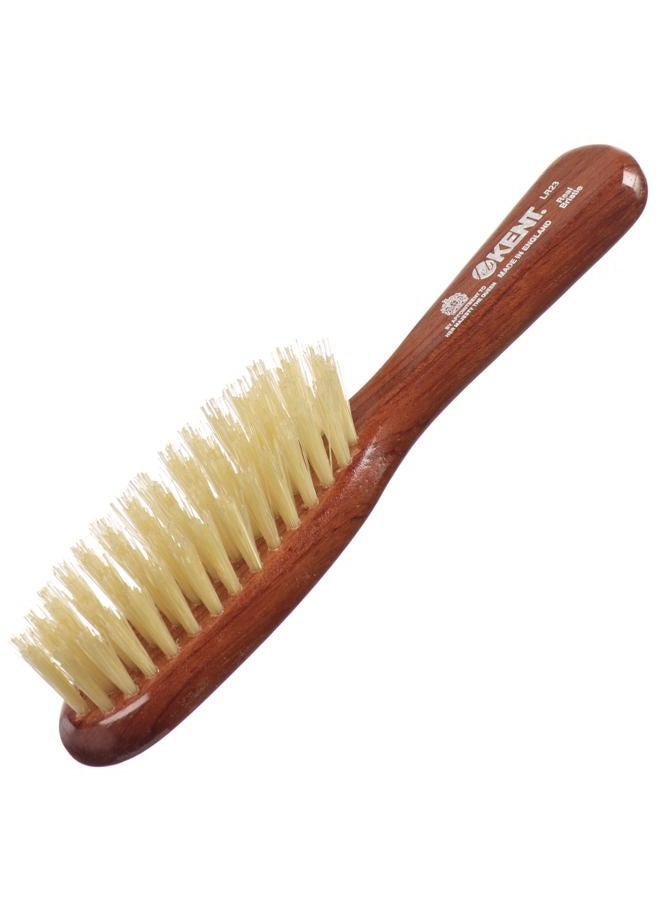 Kent LR23 Finest Ladies Narrow Style, Danta Wood, Pure White Bristle Hair Brush - Short to Medium Length Hair, Handbag Sized - Image 1