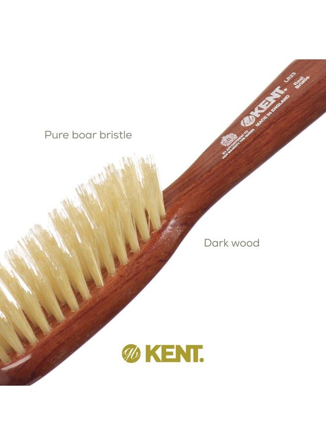 Kent LR23 Finest Ladies Narrow Style, Danta Wood, Pure White Bristle Hair Brush - Short to Medium Length Hair, Handbag Sized - Image 5
