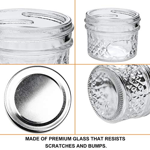 Accguan Mini Mason Glass Canning Jars,4 OZ Jelly Jars With Regular Lids（Silver,Ideal for Honey,Jam,Wedding Favors,Shower Favors,Small Pice Jars 40 PACK - Image 3