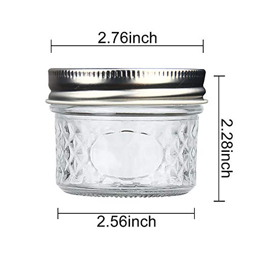 Accguan Mini Mason Glass Canning Jars,4 OZ Jelly Jars With Regular Lids（Silver,Ideal for Honey,Jam,Wedding Favors,Shower Favors,Small Pice Jars 40 PACK - Image 2