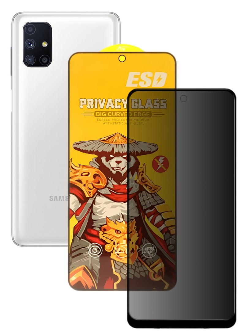 ESD Tempered Dustproof Privacy Glass Screen Protector Compatible For Samsung Galaxy M51 - Image 1