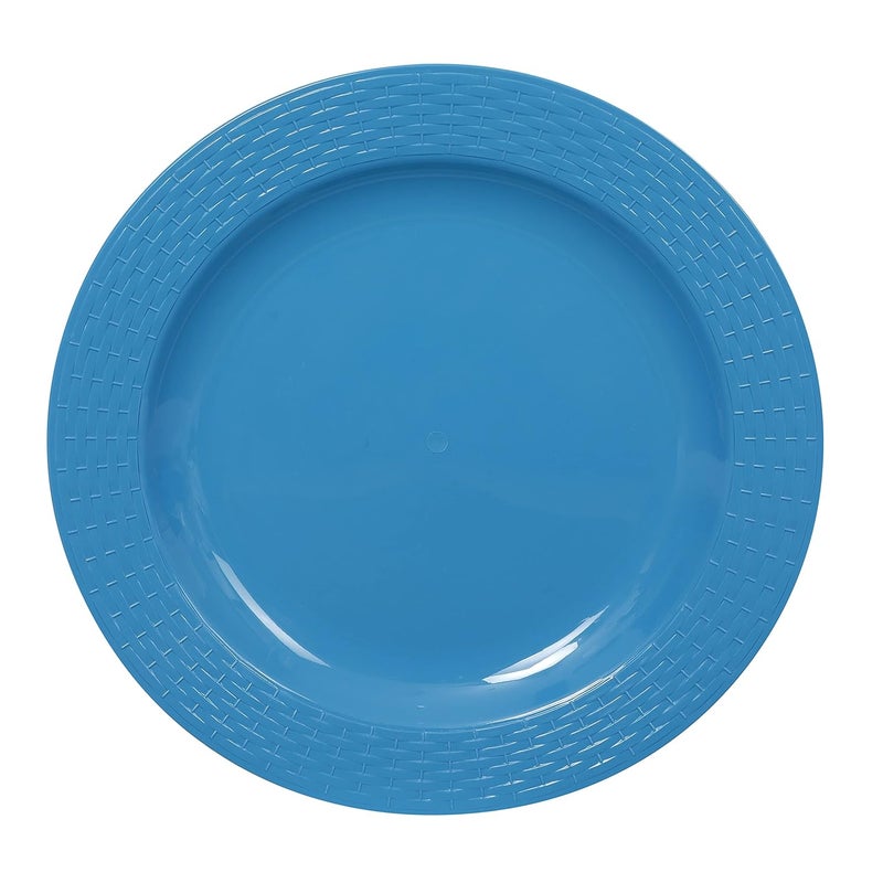 Cutting EDGE Round Full Dinner Plates Set of 4 MicrowaveDishwasherFreezer Safe Diameter 273 cm Blue - Image 5