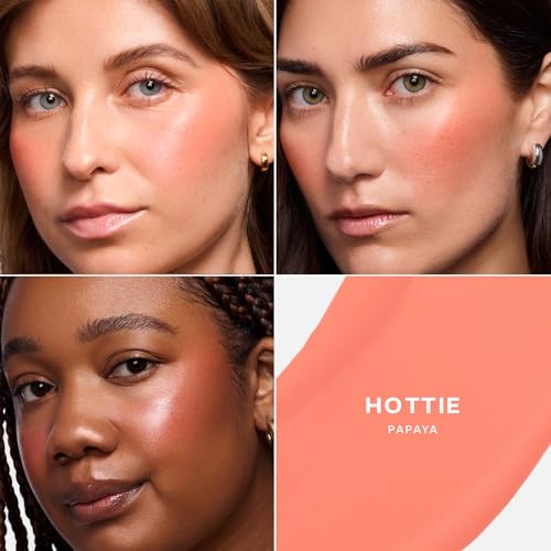 Saie Dew Liquid Blush for Cheeks Hydrating Cream Blush Stick with a Blendable Buildable Formula Skincare Infused Dewy Cheek Tint for a Natural Flush Glowy Makeup Essential Hottie 40 oz - Image 3