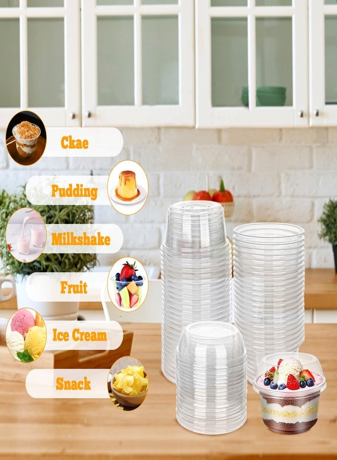 Ysglory 50 Pack 12 oz Plastic Dessert Cups Clear Acai Bowls with Lids Disposable Fruit Parfait Cups Containers With Spoon for Cupcake Yogurt Pudding Yogurt Parfait Smoothie - Image 5