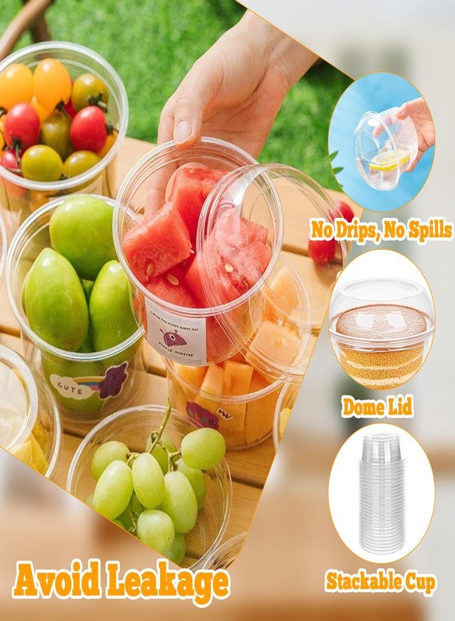 Ysglory 50 Pack 12 oz Plastic Dessert Cups Clear Acai Bowls with Lids Disposable Fruit Parfait Cups Containers With Spoon for Cupcake Yogurt Pudding Yogurt Parfait Smoothie - Image 3