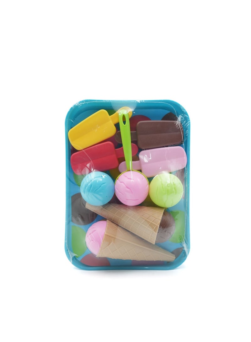Playtive Ice Cream Play Set , 14 Piece Toy Kit for Kids Age 2+ , Imaginative Role Play Toy , Realistic Ice Cream Accessories | Safe & Certified Material , Ideal for Indoor & Outdoor Play , Educational & Fun Gift for Toddlers - Image 5