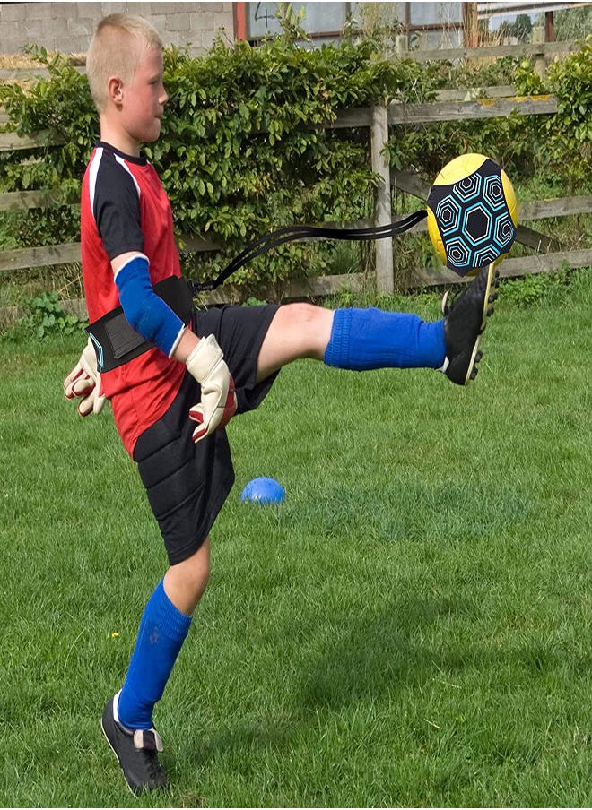 SYOSI - Football Kick Trainer, Hands-Free Solo Practice, Adjustable Soccer Training Waist Belt, Soccer Training Aid for Kids Adults, Football Training Equipment Universal Fits Size 3,4,5 Footballs - Image 1