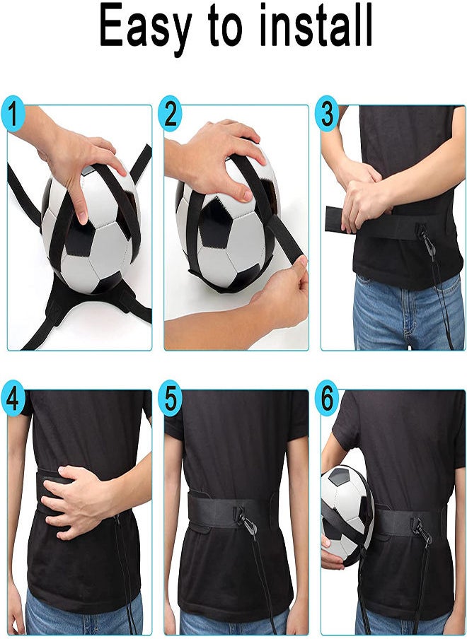 SYOSI - Football Kick Trainer, Hands-Free Solo Practice, Adjustable Soccer Training Waist Belt, Soccer Training Aid for Kids Adults, Football Training Equipment Universal Fits Size 3,4,5 Footballs - Image 1
