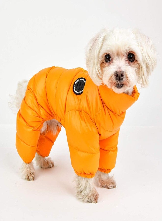 Puppia Winter Ultralight Dog Jumpsuit A Waterproof Warmth for Cold Weather Zipper Closure for Small and Medium Dogs, Mustard, Small - Image 4
