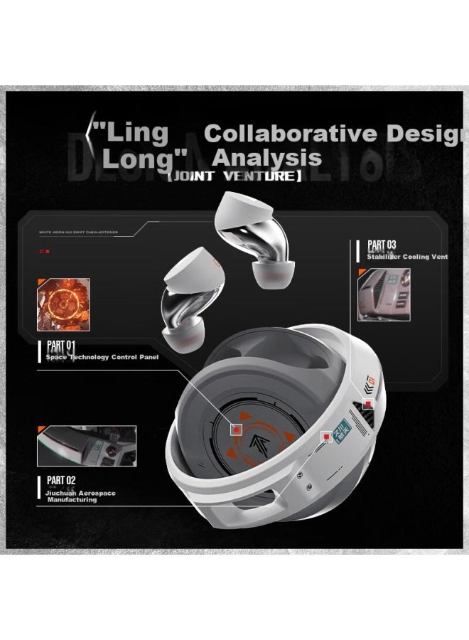 Songx Linglong Co-branded Touchscreen Bluetooth Earbuds Anc Active Noise Cancelling Built-in Memory Mp3 Integrated High-quality True Wireless In-ear Adjustable Sound Effects  New Model - Image 3