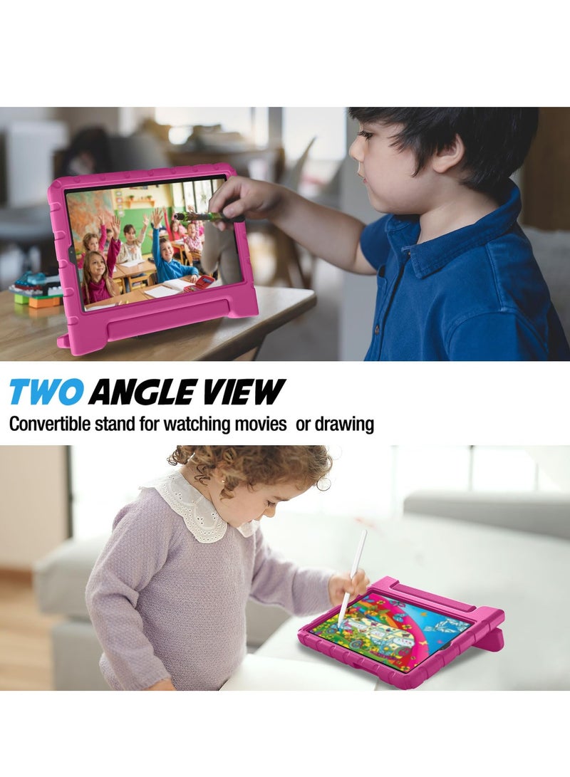 Procases Kids Case for Lenovo Tab M9 9 Inch 2023 Shockproof Lightweight Kids Friendly Case with Convertible Handle Stand for Girls Boys Children Toddler Baby Magenta - Image 3