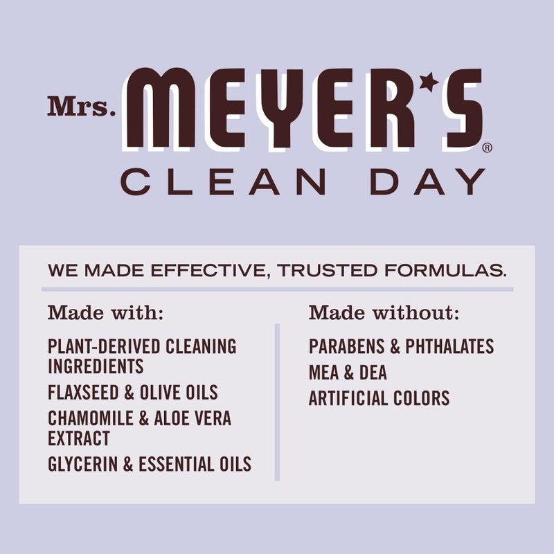 MRS. MEYER'S CLEAN DAY Moisturizing Body Wash for Women and Men, Biodegradable Shower Gel Formula Made with Essential Oils, Lavender, 16 oz - Image 3