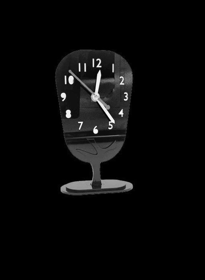 HandyTrendy Acrylic Tree Designed Table Clock | Table Clock for Study Table, Office Desk | Frameless Designed Clock Desk Organizer Acrylic Clock (18 * 10CM) (Black) - Image 4