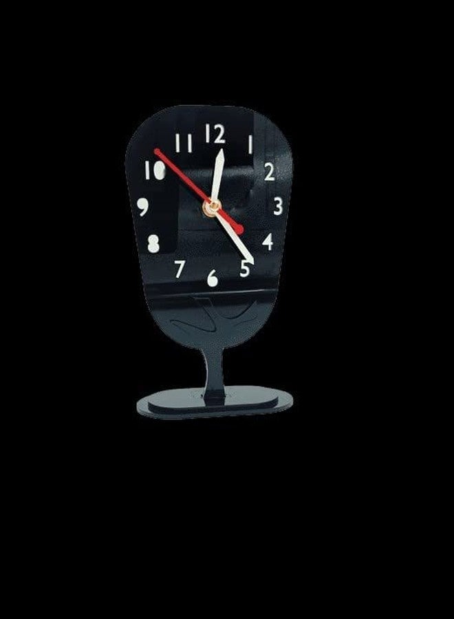 HandyTrendy Acrylic Tree Designed Table Clock | Table Clock for Study Table, Office Desk | Frameless Designed Clock Desk Organizer Acrylic Clock (18 * 10CM) (Black) - Image 2