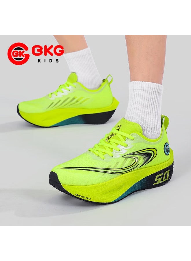 Bkg Middle School Student Running Shoes Jifeng 5.0 Training Shoes Spring Autumn Popcorn Carbon Plate Shoes Zyq25730 Fluorescent Green 37 - Image 3