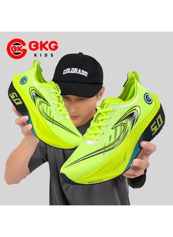 Bkg Middle School Student Running Shoes Jifeng 5.0 Training Shoes Spring Autumn Popcorn Carbon Plate Shoes Zyq25730 Fluorescent Green 37 - Image 5