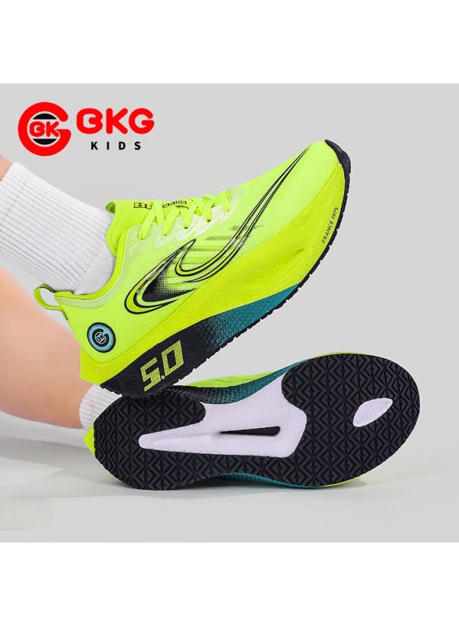 Bkg Middle School Student Running Shoes Jifeng 5.0 Training Shoes Spring Autumn Popcorn Carbon Plate Shoes Zyq25730 Fluorescent Green 37 - Image 2