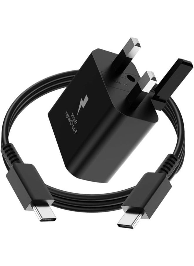 None/Brand - 45W USB Type-C Fast Charger for S23 Ultra/S23+/S22/S21/A54/A53/A52/A32 | 4.9FT Quick Charge Cable Included - Image 1
