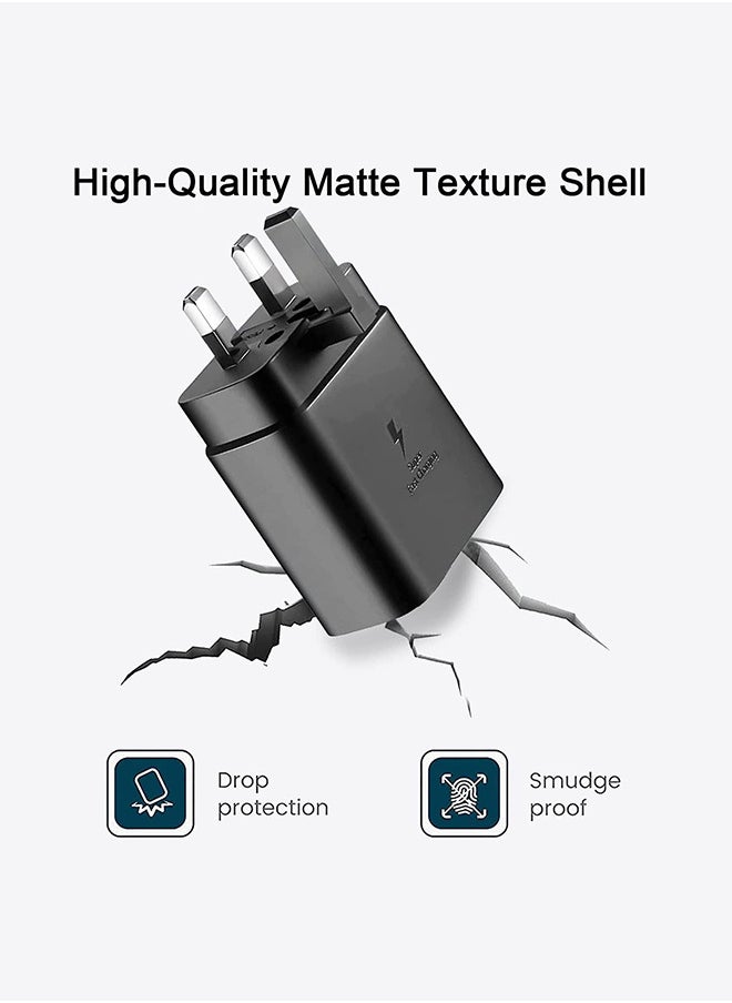 None/Brand - 45W USB Type-C Fast Charger for S23 Ultra/S23+/S22/S21/A54/A53/A52/A32 | 4.9FT Quick Charge Cable Included - Image 1