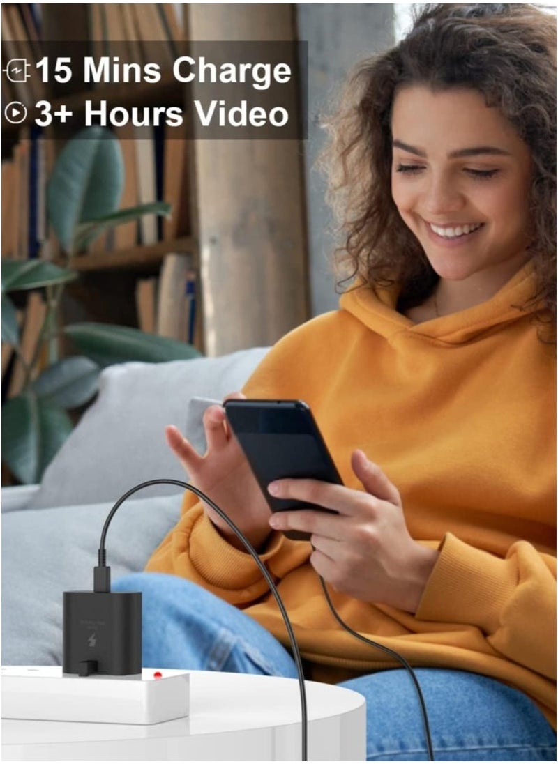 None/Brand - 45W USB Type-C Fast Charger for S23 Ultra/S23+/S22/S21/A54/A53/A52/A32 | 4.9FT Quick Charge Cable Included - Image 1