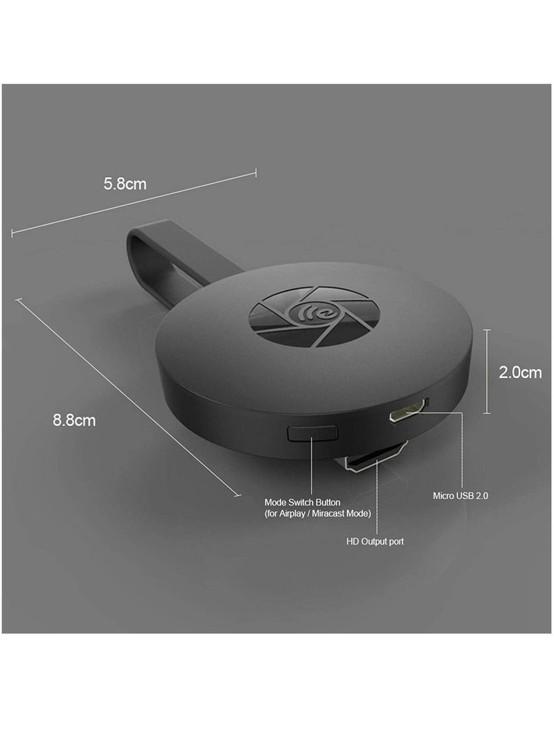 DUSALA 1080P HD Streaming Video Receiver Wireless HDMI 2.4G WiFi Display Adapter Dongle Compatible with iOS Android Windows for TV Projector Monitor,Support Miracast,DLNA,Airplay - Image 2