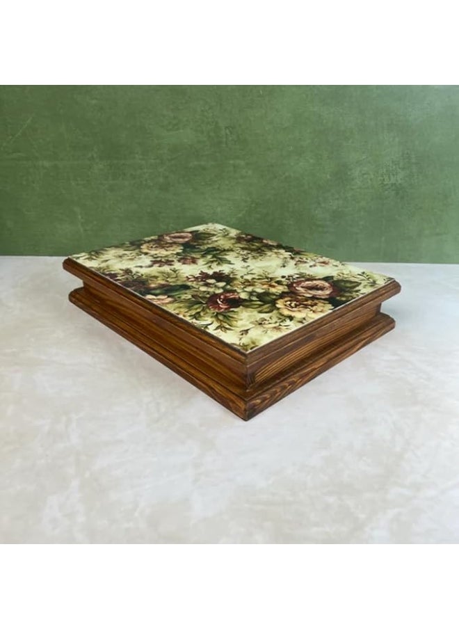 TR Designs TR Designs Wooden Cutlery Storage Box with Lid GARDENIA  - Image 2