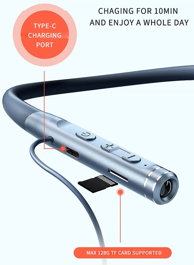 Wireless Bluetooth Headphones With Light Foldable Wireless Sport Earphones with Mic for Gym Running Driving Noise-canceling Headset with TF Card Slot - Image 3