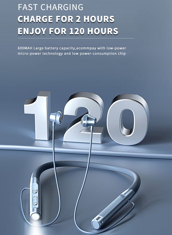 Wireless Bluetooth Headphones With Light Foldable Wireless Sport Earphones with Mic for Gym Running Driving Noise-canceling Headset with TF Card Slot - Image 5