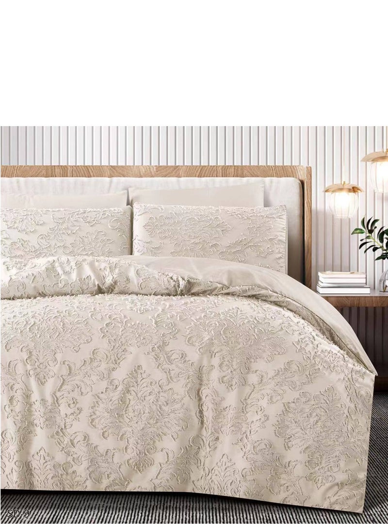 6PCS King Size Bed Sheets & Duvet Cover Set – 220x240cm – Soft, Comfortable, Ac-1 Elegant Bedding Ensemble