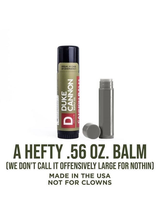 Duke Cannon Supply Co. Tactical Lip Protectant Cannon Balm 140 for Men (Blood Orange Mint) Multi-Pack - Superior Performance, Heavy-Duty, SPF 30, Large Balm for Hard Working Men, 0.56 oz (3 Pack)  - Image 2