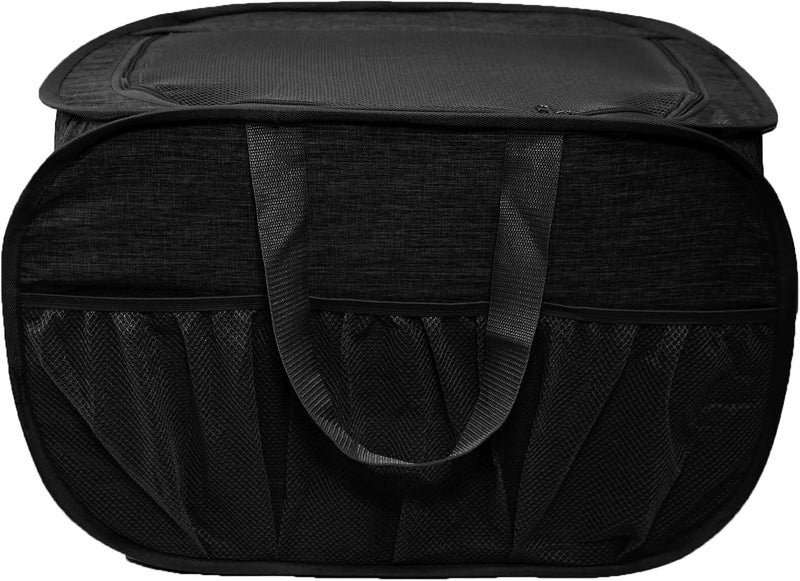 BATTOO Collapsible Laundry Baskets, Tear Proof Pop Up Laundry Hamper with Dual Handles, Durable Foldable Laundry Basket, Easy to Carry Laundry Hamper for Home, Laundry Room, Bedroom, Dorm, Travel 90L Black - Image 1