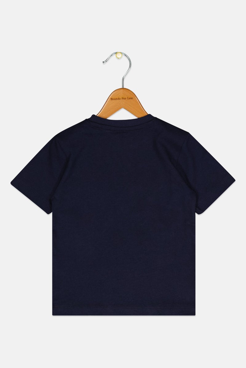 SONIC تي شيرت قصير الأكمام بطبعة جرافيك للأولاد من ديزني × سونيك القنفذ، أزرق داكن - Image 3