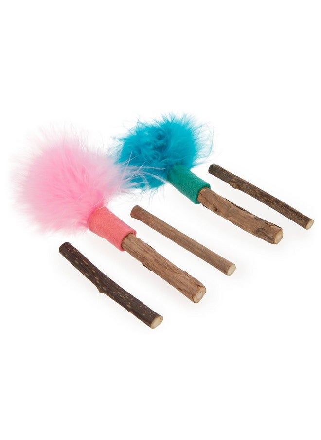 SmartyKat SmartyKat (5 Count Silly Silver Stix Natural Silvervine Cat Toys - Blue/Pink, One Size  - Image 4