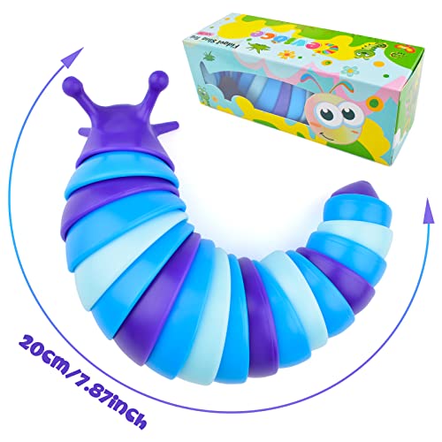 Cevioce Sensory Slug Fidget Toys,Fidget Slug Toys for Adults & Kids Party Favors,4 PCS Cute Autism Sensory Toys for Autistic Children,Toddler Toys Age 3+,Travel Toys for 3+ Year Old（A） - Image 3