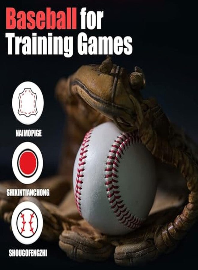 YMD 12 Ball Pack Practice Training Baseballs for Kids/Youth 9 Inch Baseballs Baseball (Pack of 12, White) - Image 4