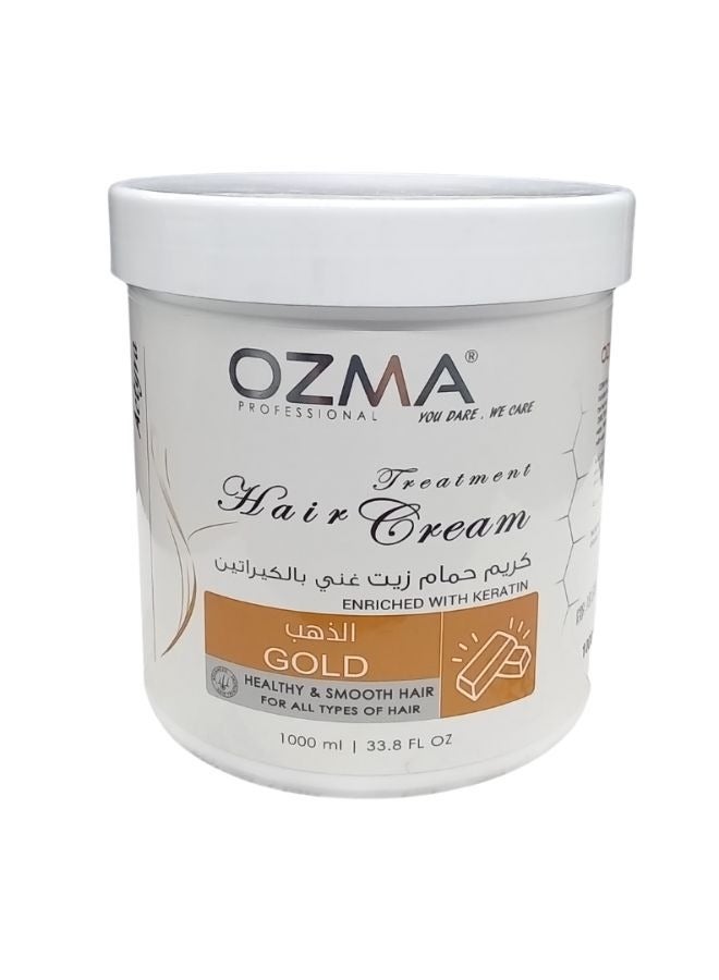 Ozma Professional أوزما أكتيفيا كريم مرطب ومعالج للشعر غني بالكيراتين بخلاصة اللوز المر. 1000 مل - Image 1