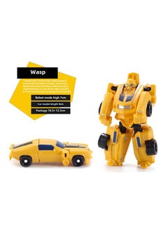 Arabest 1 x 5 pcs Mini Transforming Robot Car Toy for Kids Luke. 