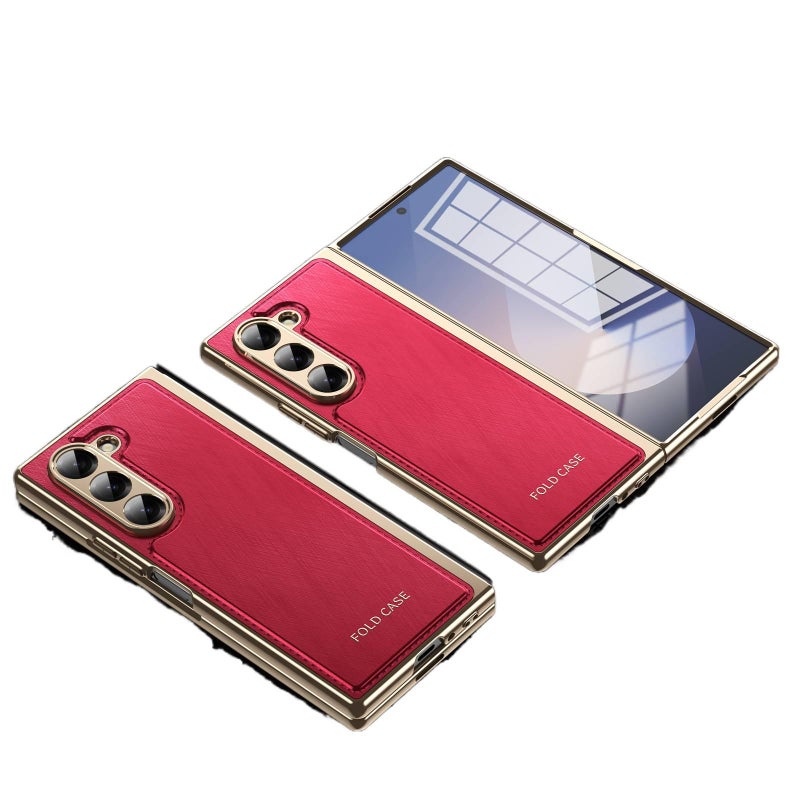 غطاء واقي | بني | PC | ملمس ناعم | حامل قائم | مقاوم للصدمات لـ Samsung Galaxy Z Fold 7 - Image 3