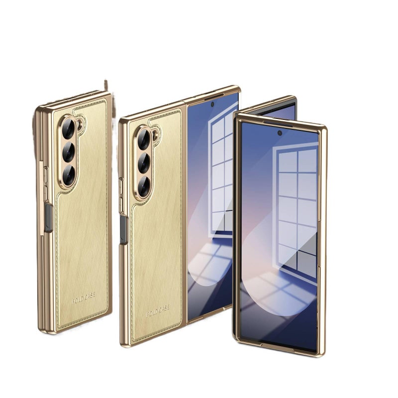 غطاء واقي | بني | PC | ملمس ناعم | حامل قائم | مقاوم للصدمات لـ Samsung Galaxy Z Fold 7 - Image 5