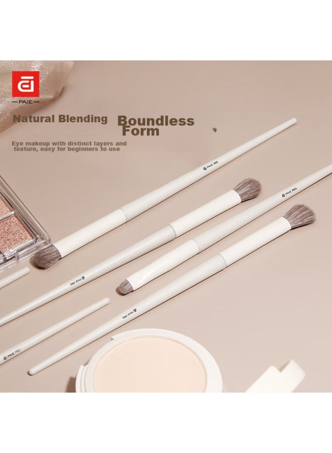 Paie Makeup Brush Set Including Eyeshadow Brush, Blade Brush, Powder Brush, Blush Brush, Contour Brush, Smudge Brush, And Nose Shadow Brush - Beginner's Tool Kit - Image 4
