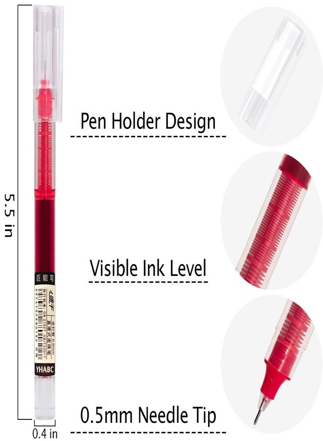 Beieverluck 120 Pieces Rolling Ball Pens 0.5 mm Extra Fine Point Pens Liquid Ink Quick Drying Pens for Office School Stationery Supply, Multicolor - Image 3