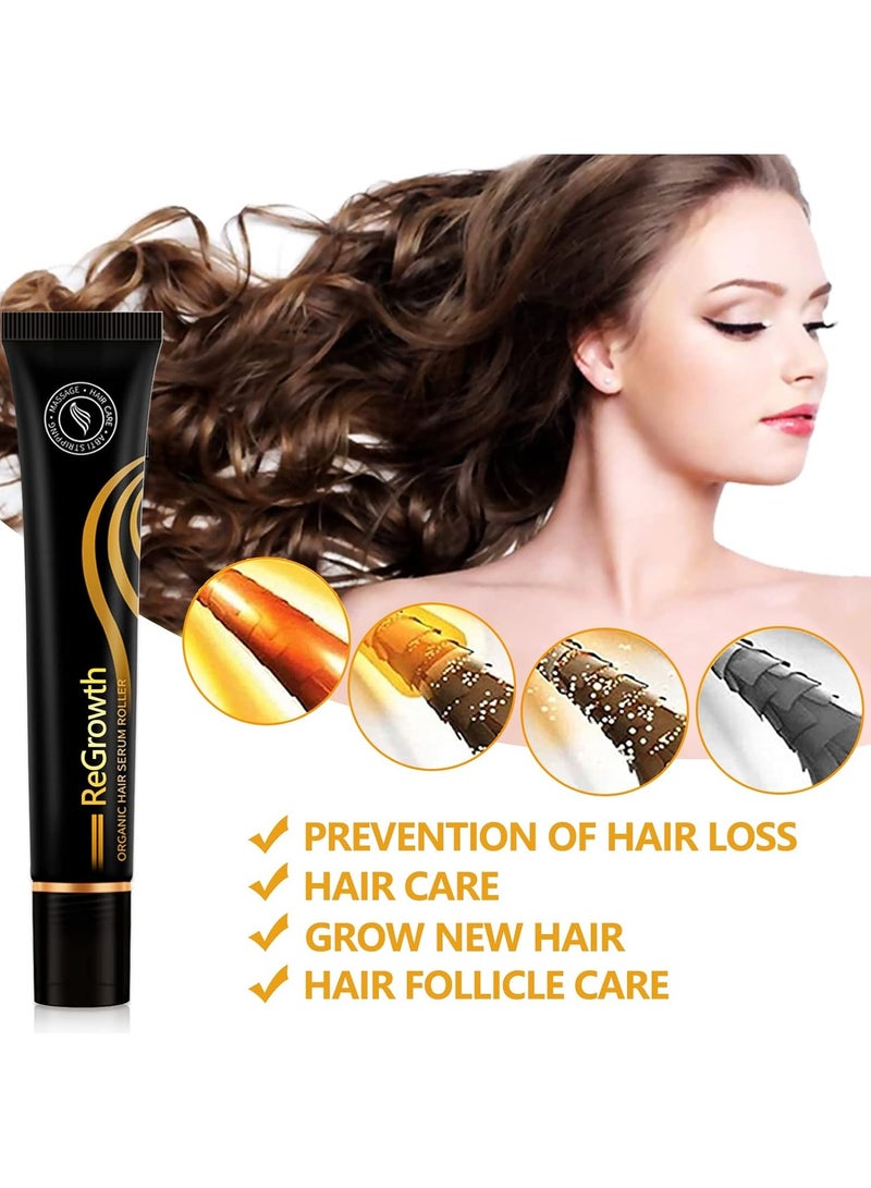 DubaiGallery رولر سيروم نمو الشعر، علاج تساقط الشعر ونمو الشعر، تسريع نمو الشعر، شعر أكثر كثافة ونمو أسرع، مناسب للنساء والرجال الذين يعانون من تساقط الشعر - Image 3