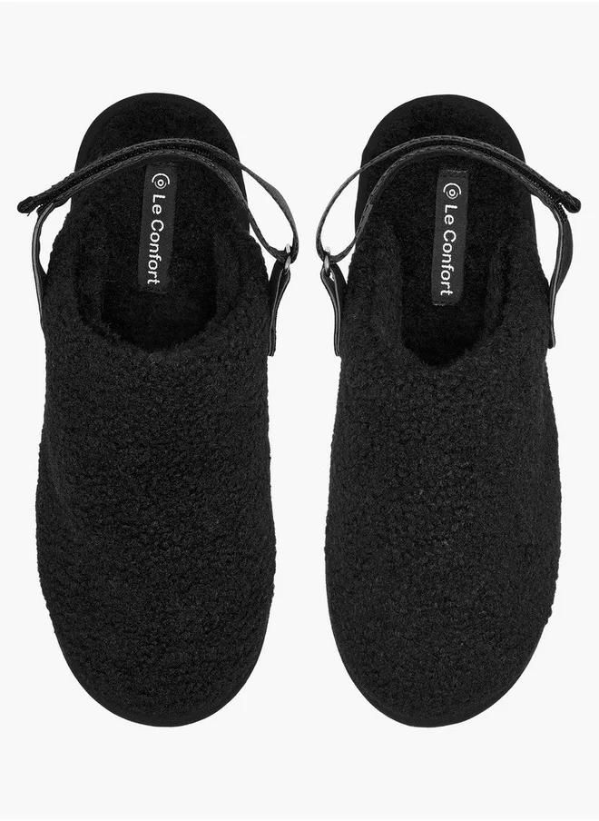 Le Confort Women's Bedroom Slippers with Hook and Loop Closure