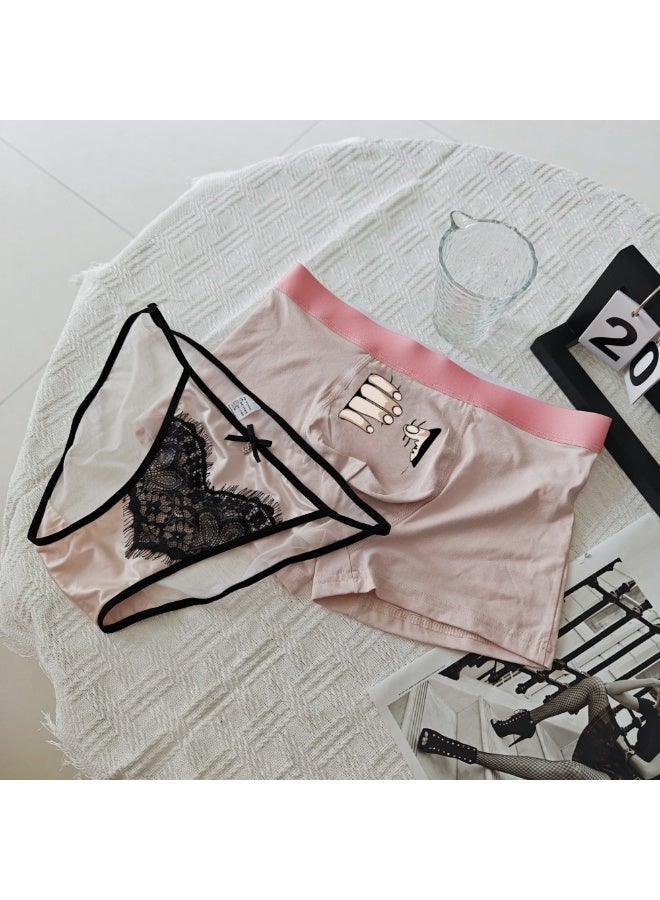 KUYING Brand New Comfortable Skin Friendly Breathable Couple Underwear Set Of 2