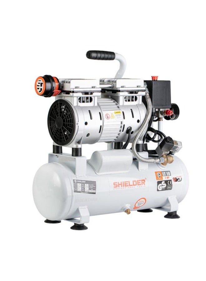 Shielder Silent Air Compressor Shielder SH-1055 10L Oil-Free 1HP 116PSI Low Noise 57dB Dual Cylinder Medical & Industrial Air Compressor - Image 1