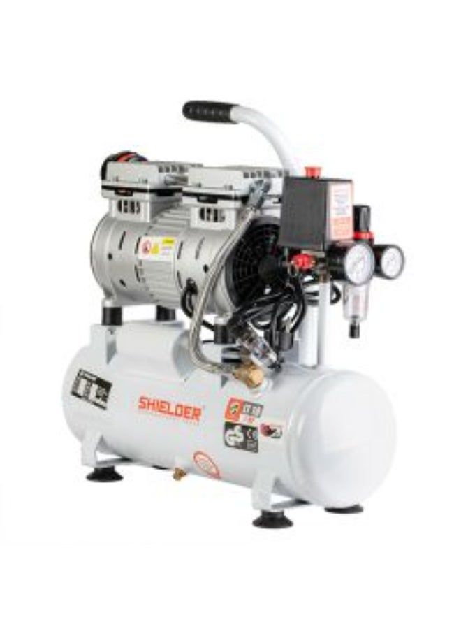 Shielder Silent Air Compressor Shielder SH-1055 10L Oil-Free 1HP 116PSI Low Noise 57dB Dual Cylinder Medical & Industrial Air Compressor - Image 4